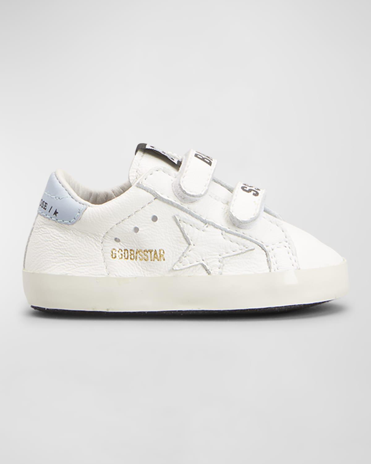Girl's Old School Leather Grip-Strap Sneakers, Baby by GOLDEN GOOSE