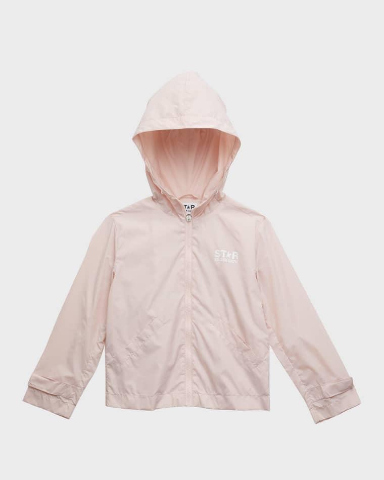 Girl's Star Logo-Print Windbreaker, Size 4-10 by GOLDEN GOOSE