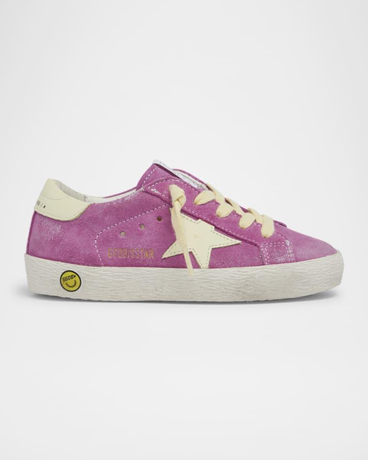 Girl's Super Star Mixed Leather Low-Top Sneakers, Baby/Toddler by GOLDEN GOOSE