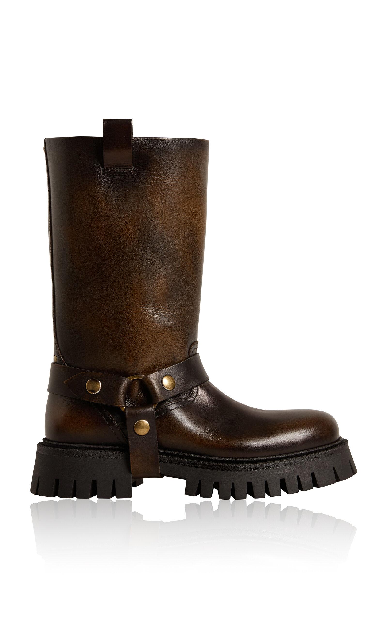 Golden Goose Kurt Distressed Leather Boots - Moda Operandi by GOLDEN GOOSE