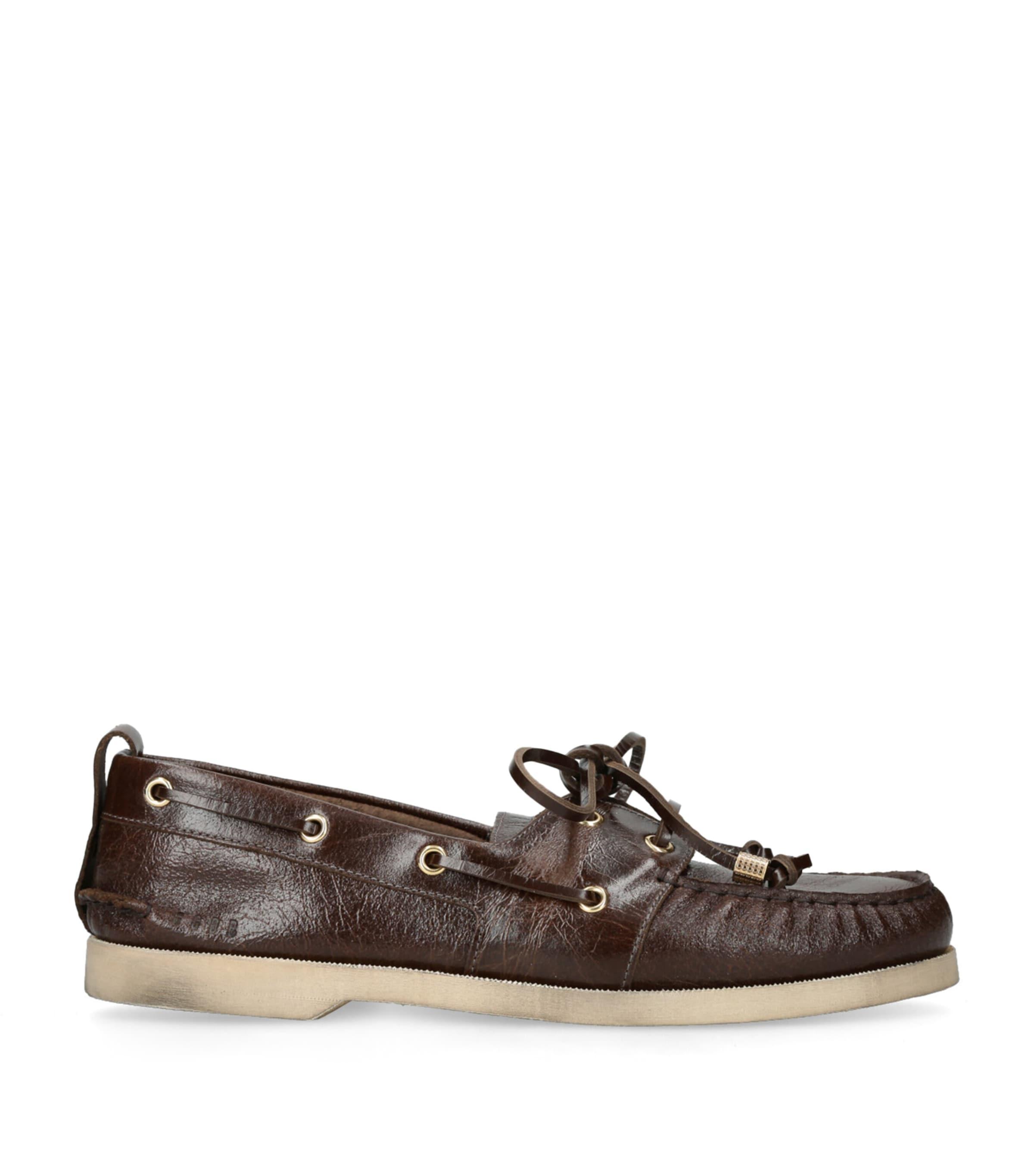 Golden Goose Leather Boat Shoes by GOLDEN GOOSE