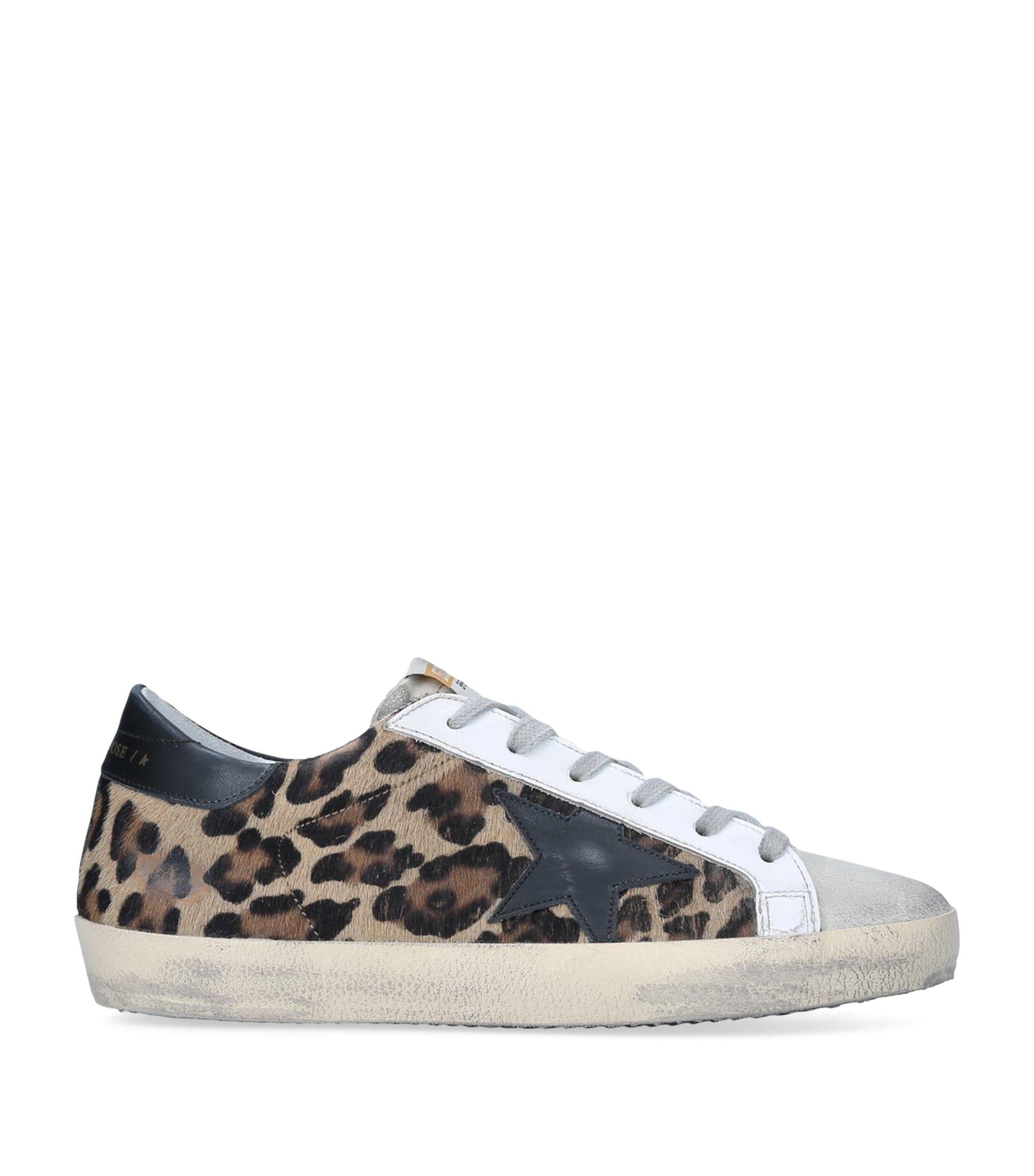 Golden Goose Leather Leopard Print Superstar Sneakers by GOLDEN GOOSE
