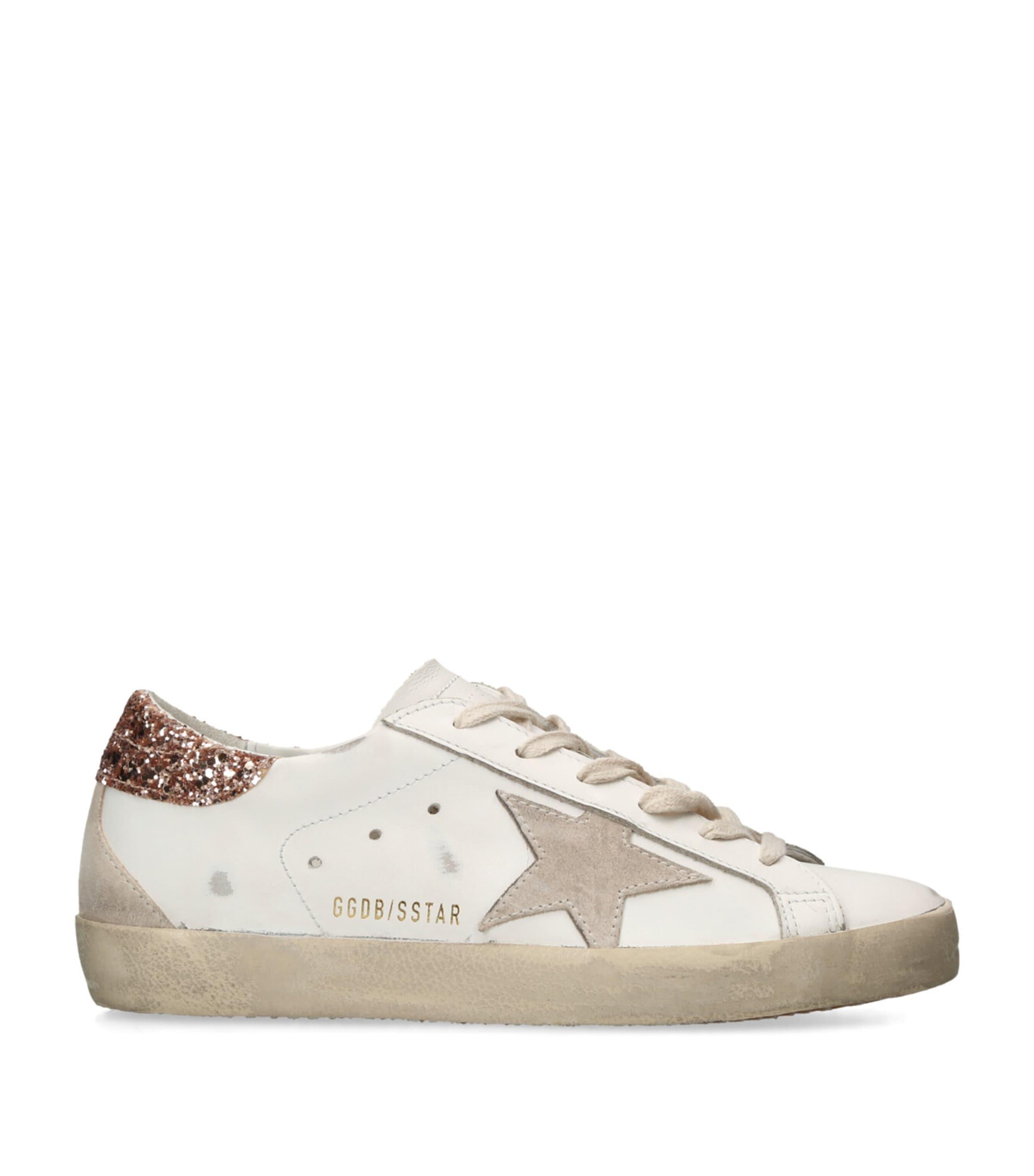 Golden Goose Leather Super-Star Sneakers by GOLDEN GOOSE