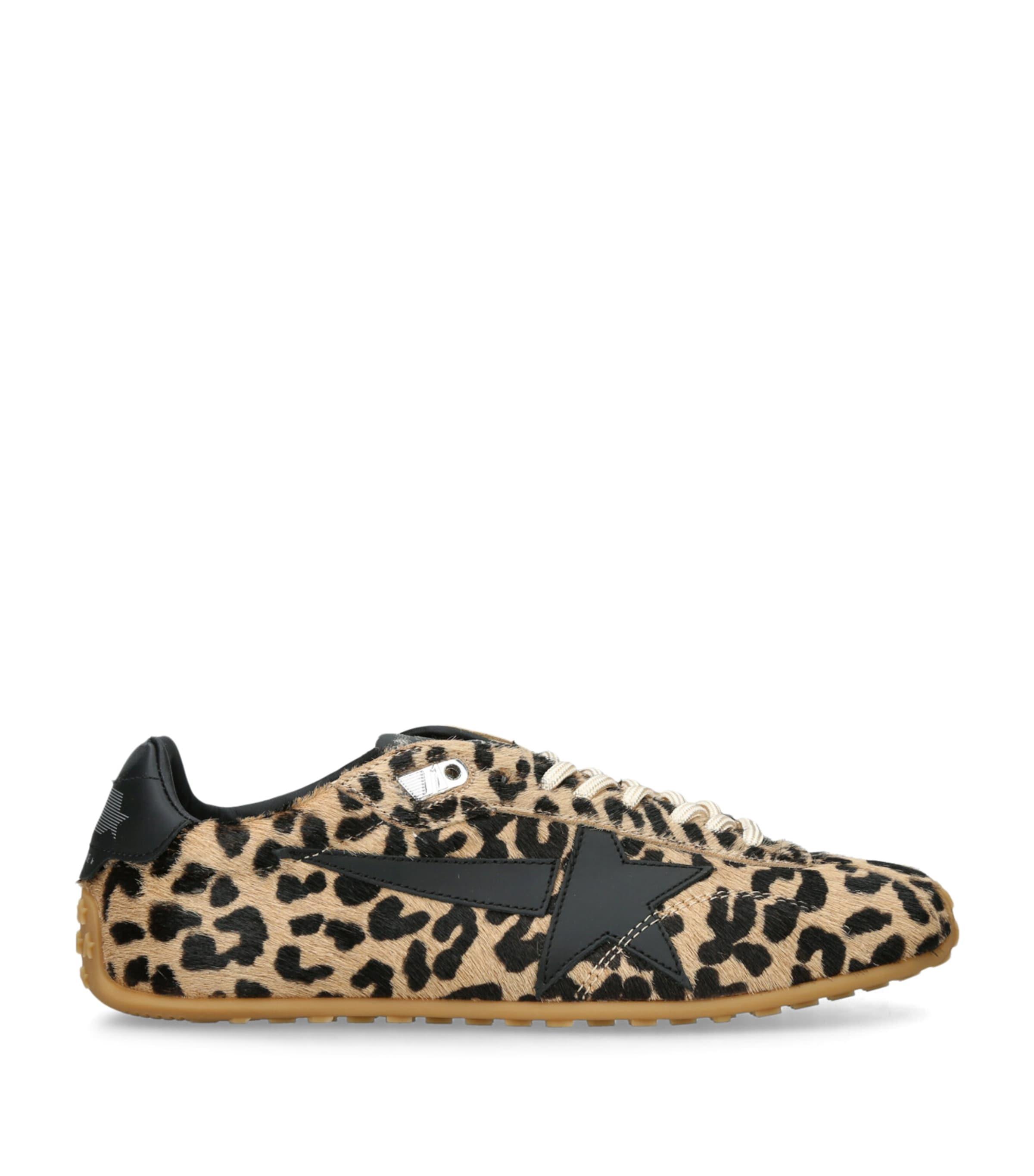 Golden Goose Pony Hair Leopard Marathon Speed Sneakers by GOLDEN GOOSE