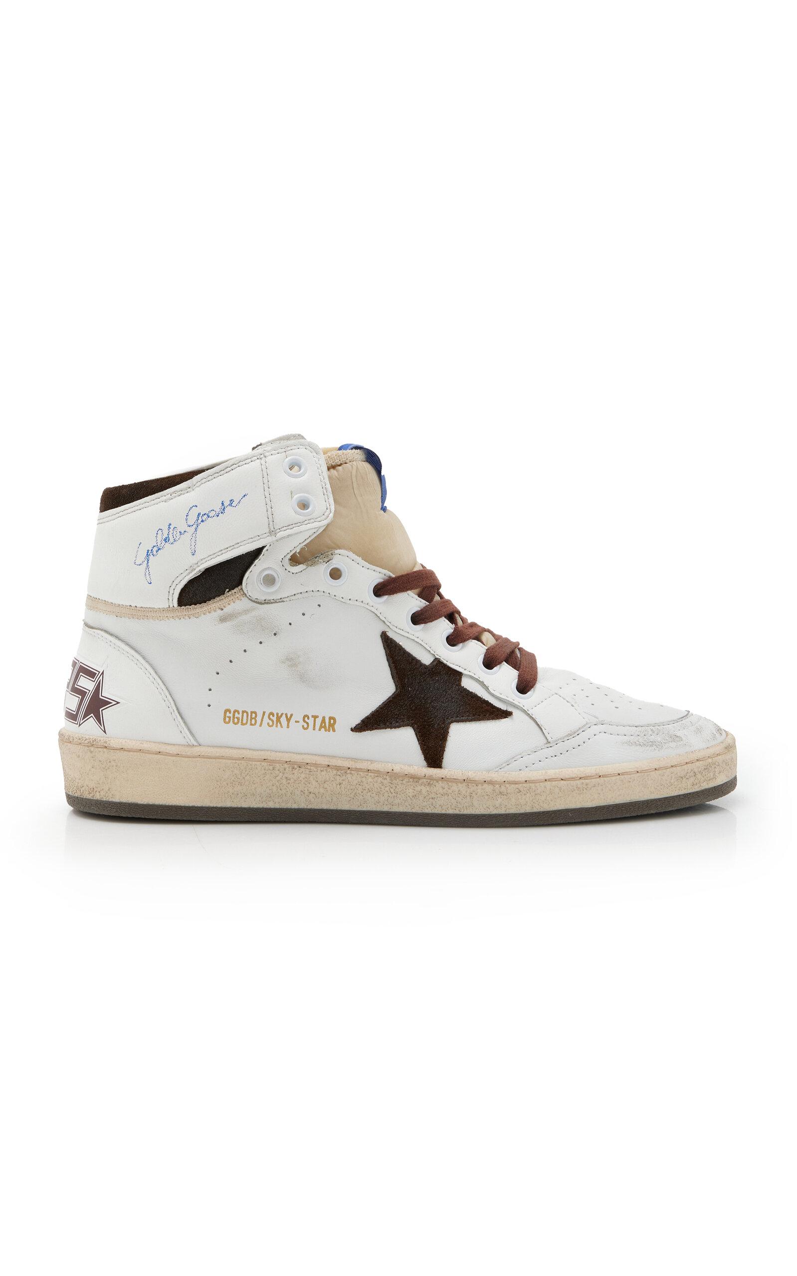 Golden Goose Sky Star Leather Sneakers - Moda Operandi by GOLDEN GOOSE