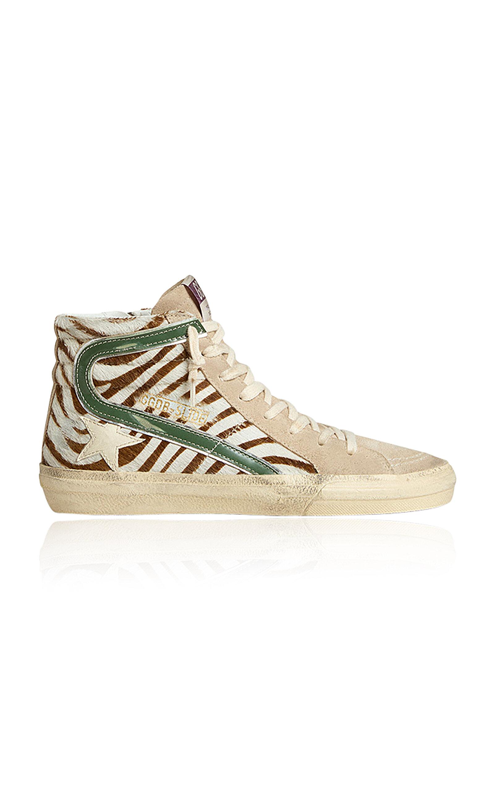 Golden Goose Slide Calf Hair High-Top Sneakers - Moda Operandi by GOLDEN GOOSE