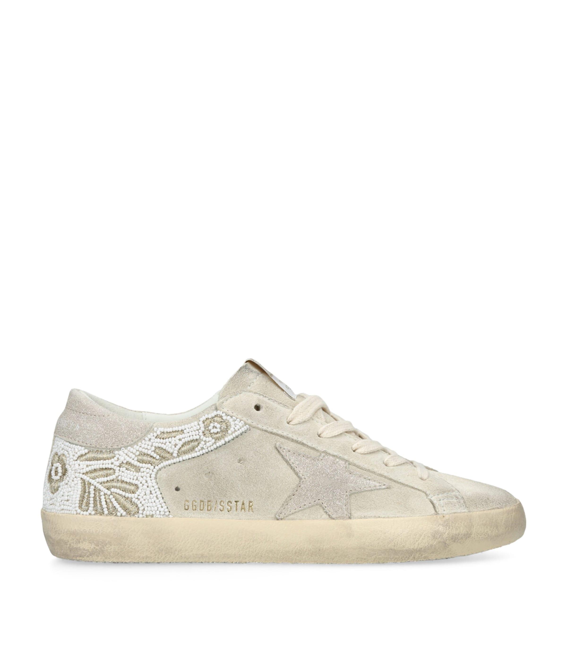Golden Goose Suede Embellished Super-Star Sneakers by GOLDEN GOOSE