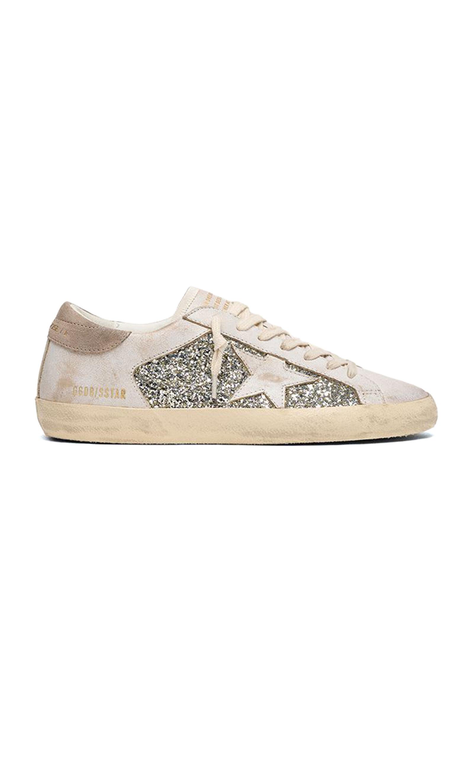 Golden Goose Super Star Glitter And Leather Sneakers - Moda Operandi by GOLDEN GOOSE
