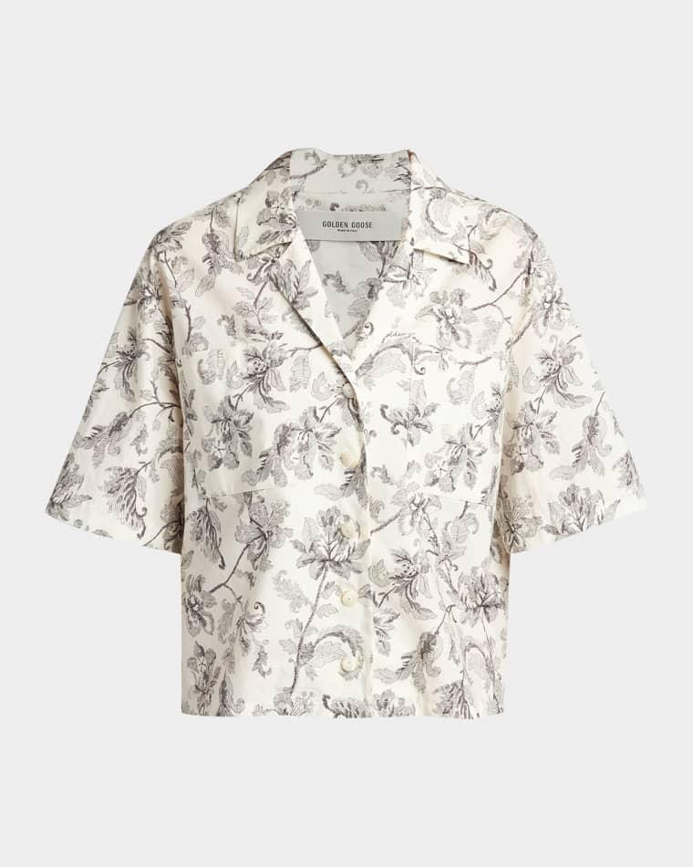 Journey Floral Cotton Voile Shirt by GOLDEN GOOSE