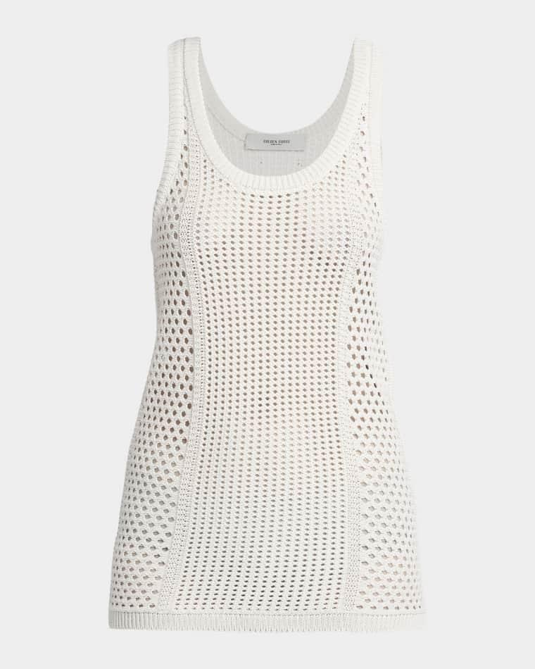 Journey Open-Knit Tank Top by GOLDEN GOOSE