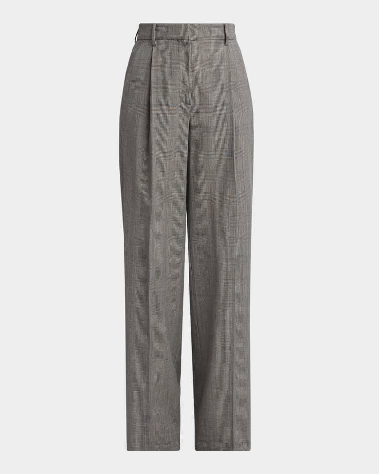Journey Prince of Wales Wool Pants by GOLDEN GOOSE
