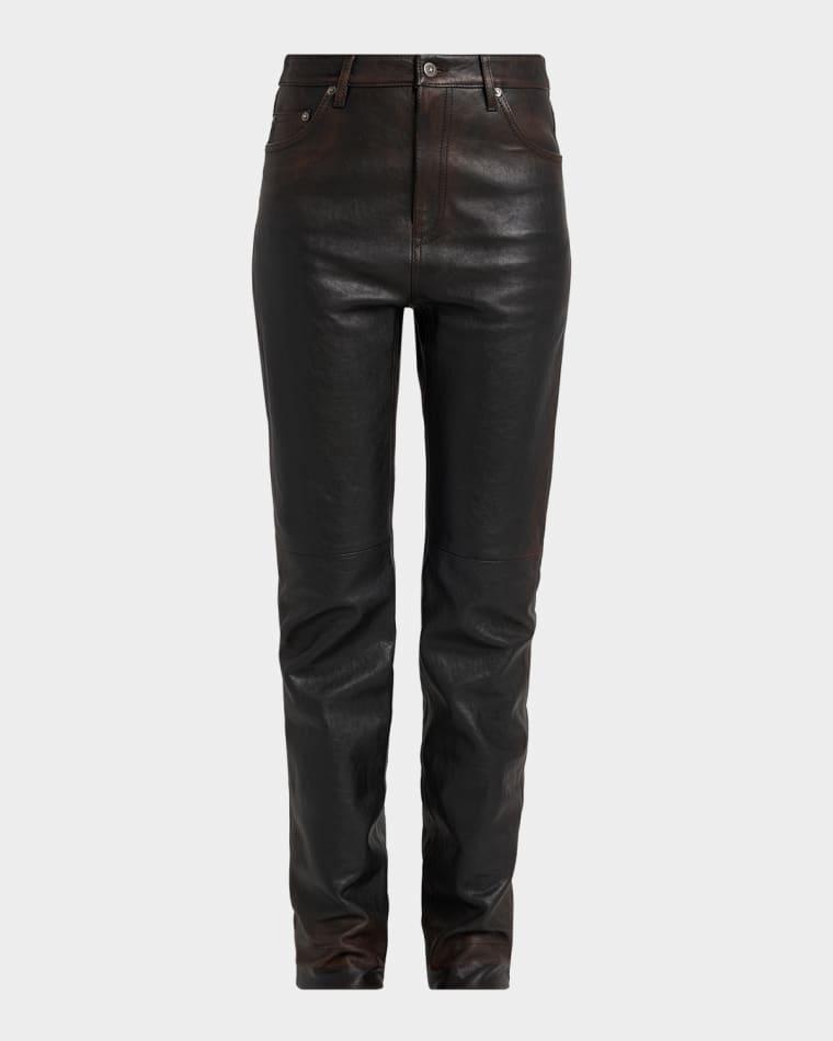 Journey Slim-Straight Nappa Leather Pants by GOLDEN GOOSE