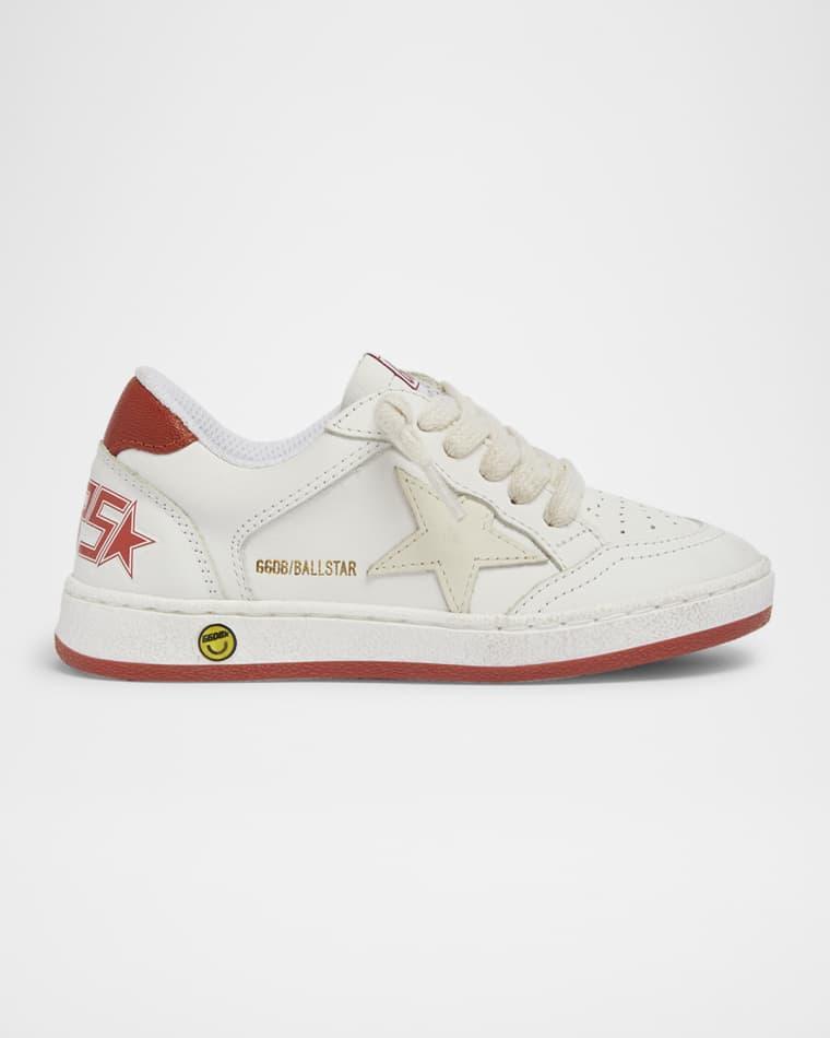 Kid's Ball Star Lace-Up Leather Sneakers, Baby/Toddler by GOLDEN GOOSE