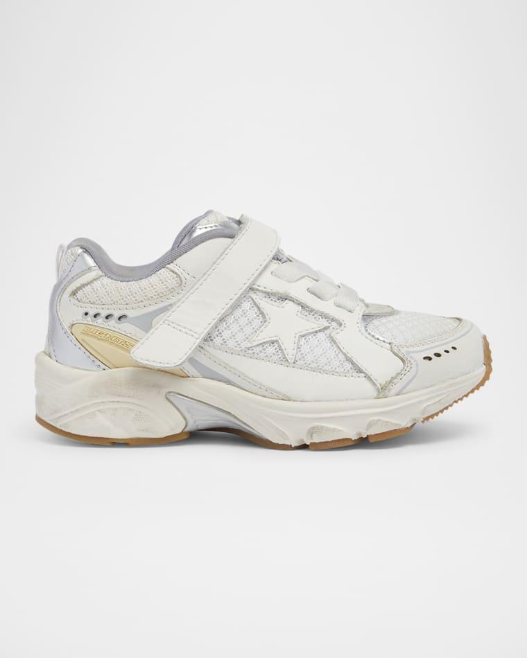 Kid's Lightstar Leather and Mesh Sneakers by GOLDEN GOOSE
