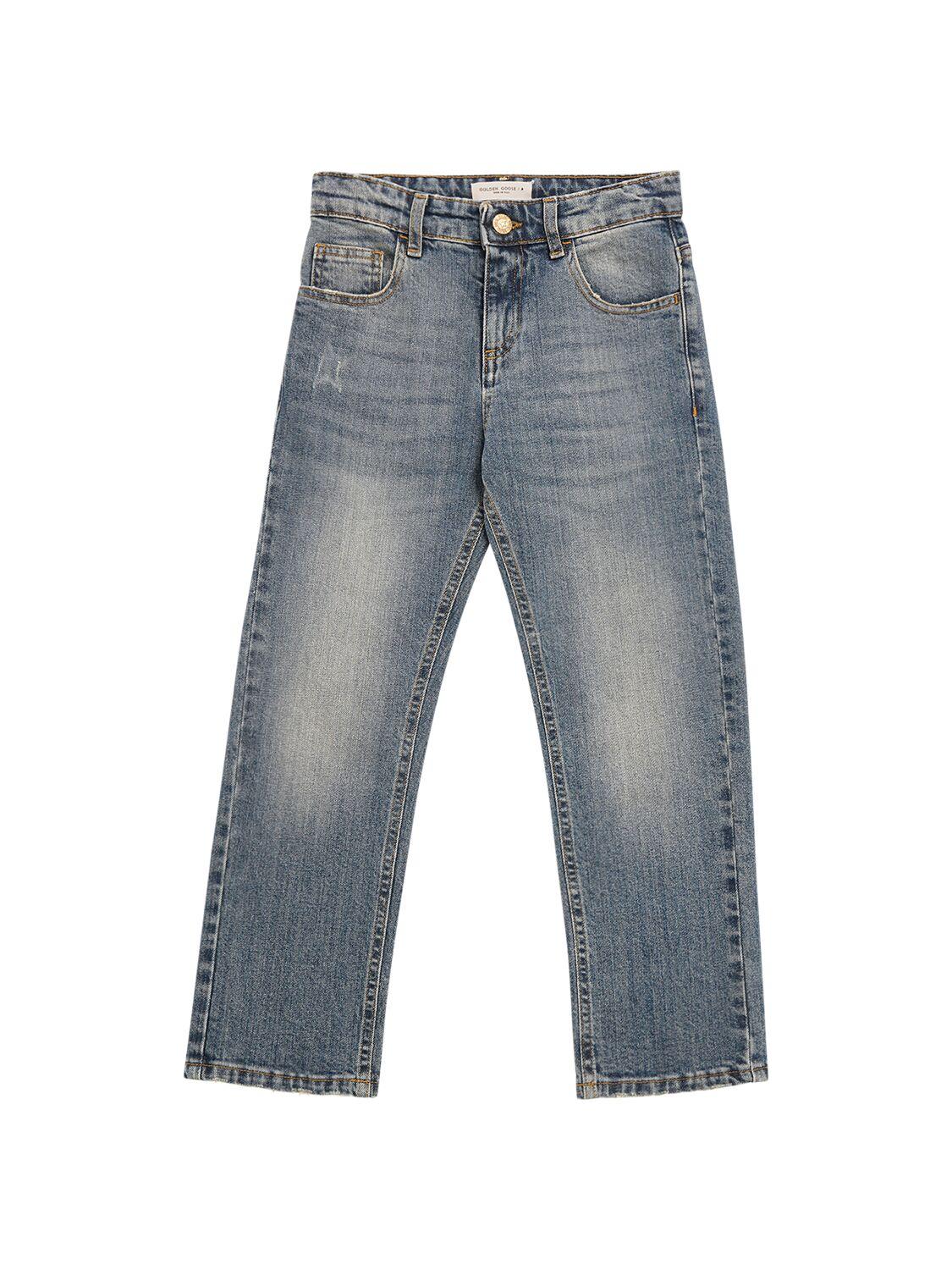 Medium Stonewashed Cotton Denim Jeans by GOLDEN GOOSE