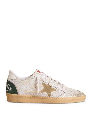 Men's Ball Star Cracked Suede & Mesh Sneakers by GOLDEN GOOSE