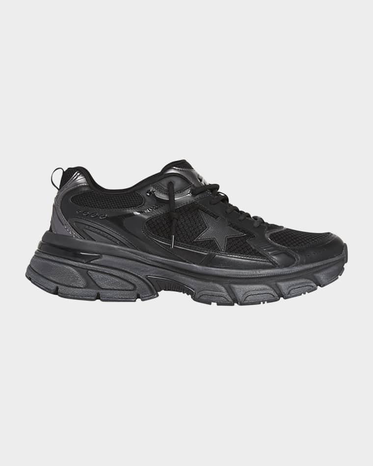 Men's Lightstar Mesh and Leather Sneakers by GOLDEN GOOSE