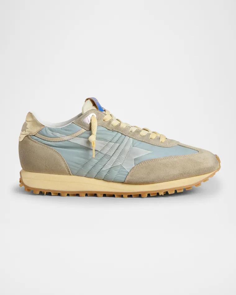 Men's Nylon and Suede Running Marathon Sneakers by GOLDEN GOOSE
