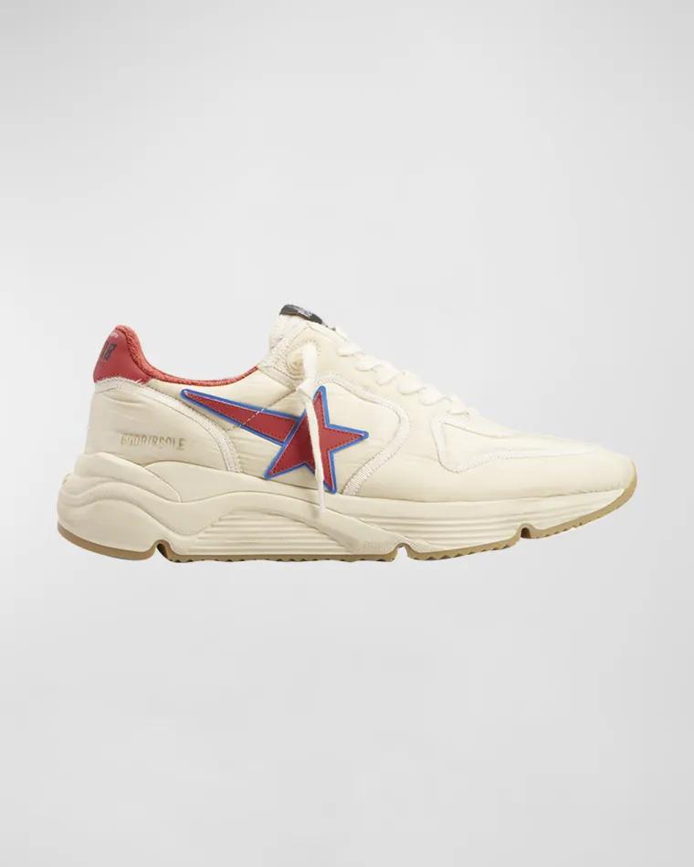 Men's Running Sole Nylon Runner Sneakers by GOLDEN GOOSE