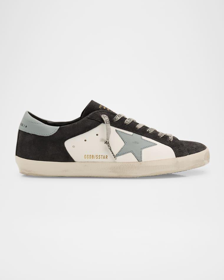 Men's Super-Star Leather and Suede Low-Top Sneakers by GOLDEN GOOSE