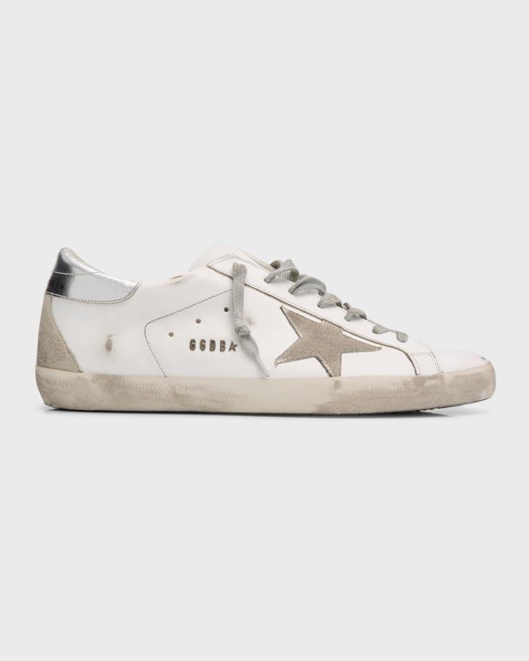 Men's Super-Star Metal-Logo Leather Low-Top Sneakers by GOLDEN GOOSE
