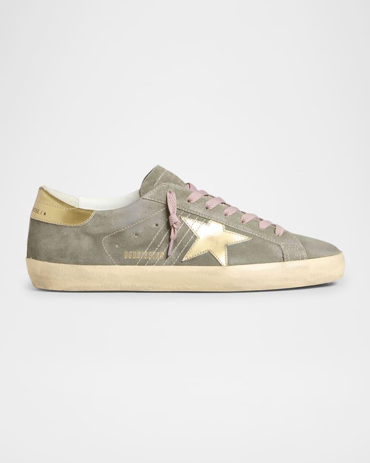 Men's Super-Star Suede and Metallic Leather Sneakers by GOLDEN GOOSE