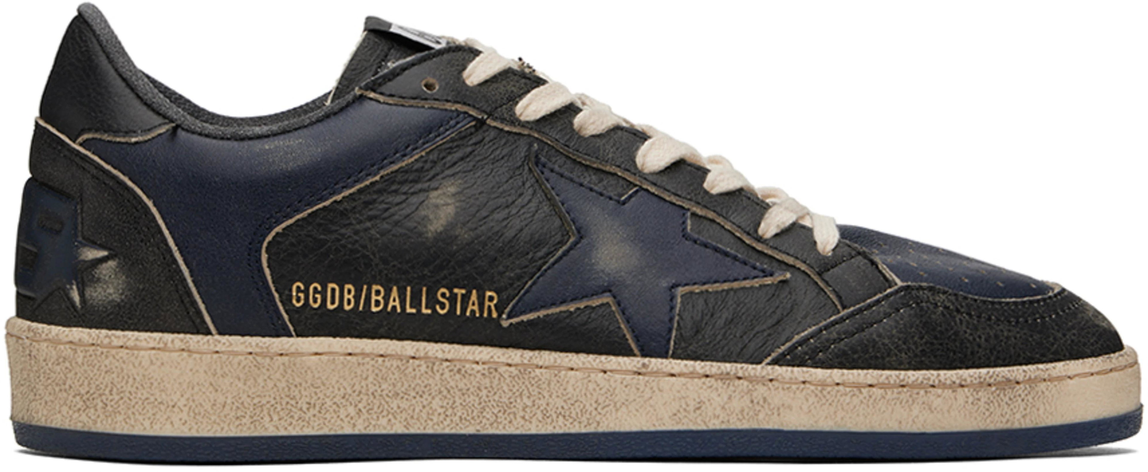 Navy Ball Star Double Quarter Sneakers by GOLDEN GOOSE