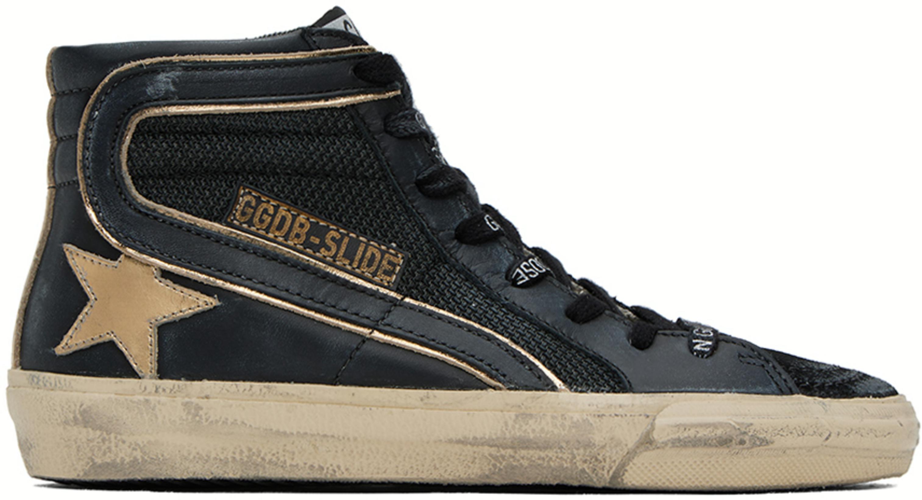 SSENSE Exclusive Black Slide Sneakers by GOLDEN GOOSE