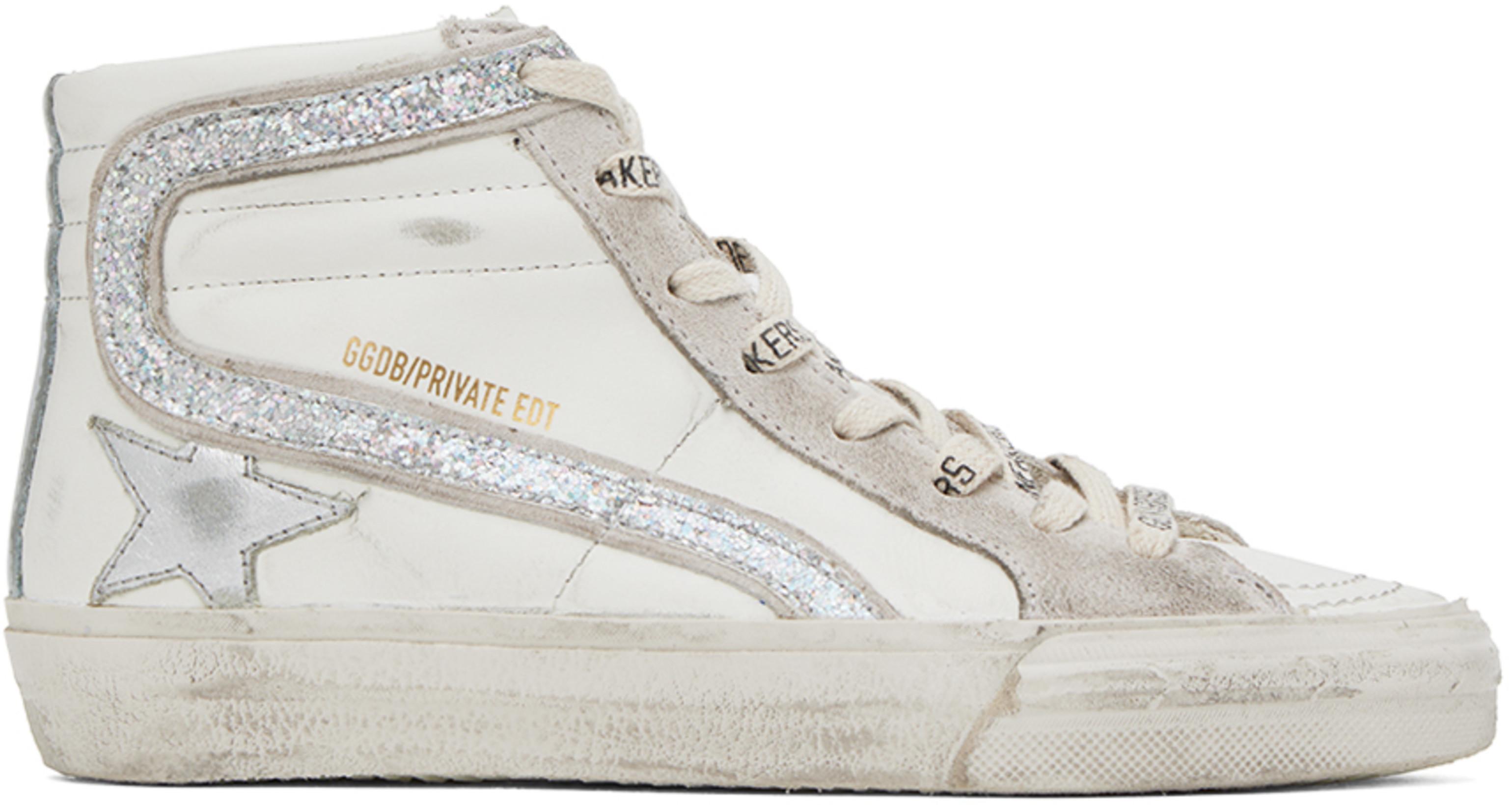 SSENSE Exclusive White Slide Sneakers by GOLDEN GOOSE