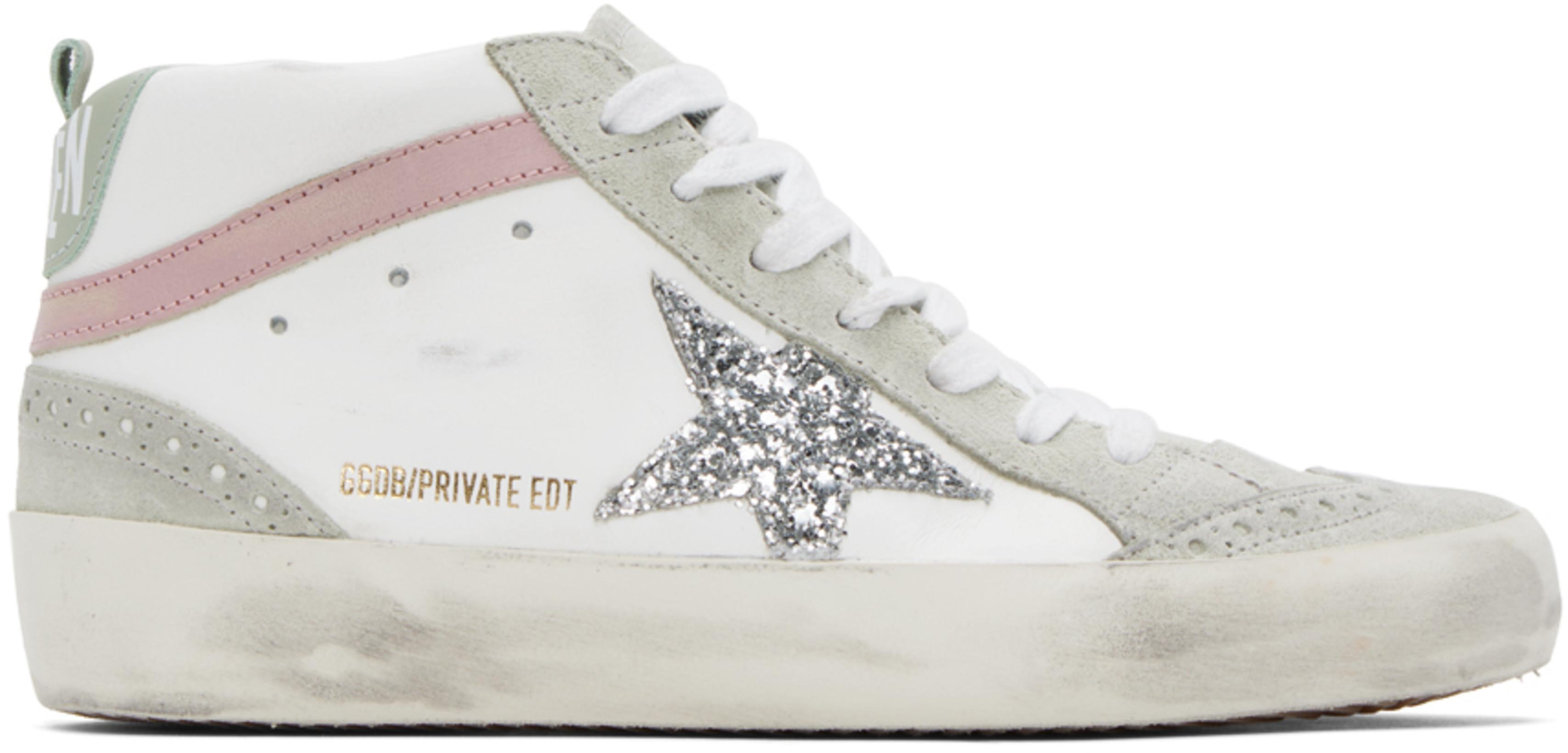 SSENSE Exclusive White & Gray Mid Star Sneakers by GOLDEN GOOSE