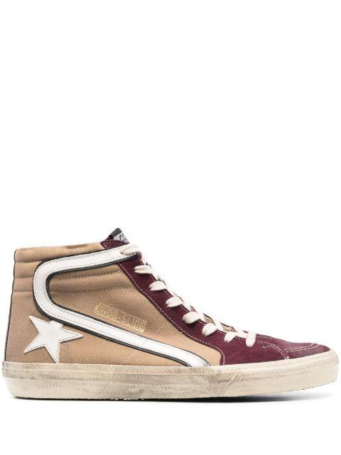 Slide logo-patch sneakers by GOLDEN GOOSE