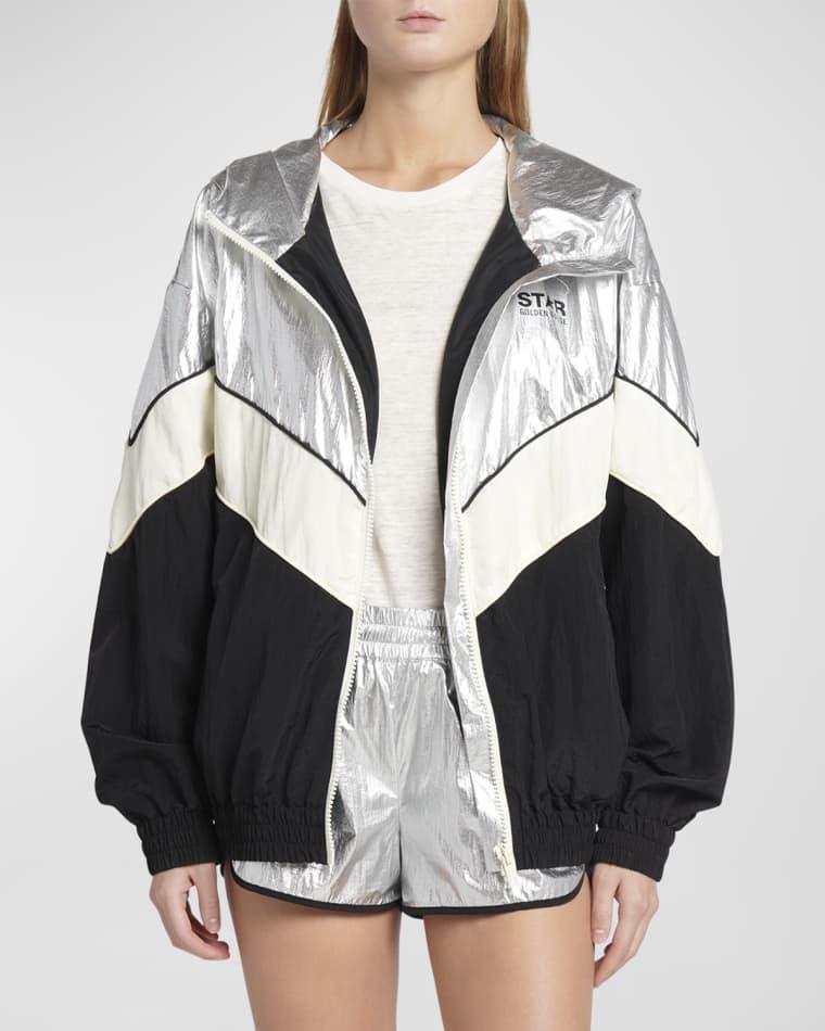 Star Metallic Patchwork Windbreaker by GOLDEN GOOSE