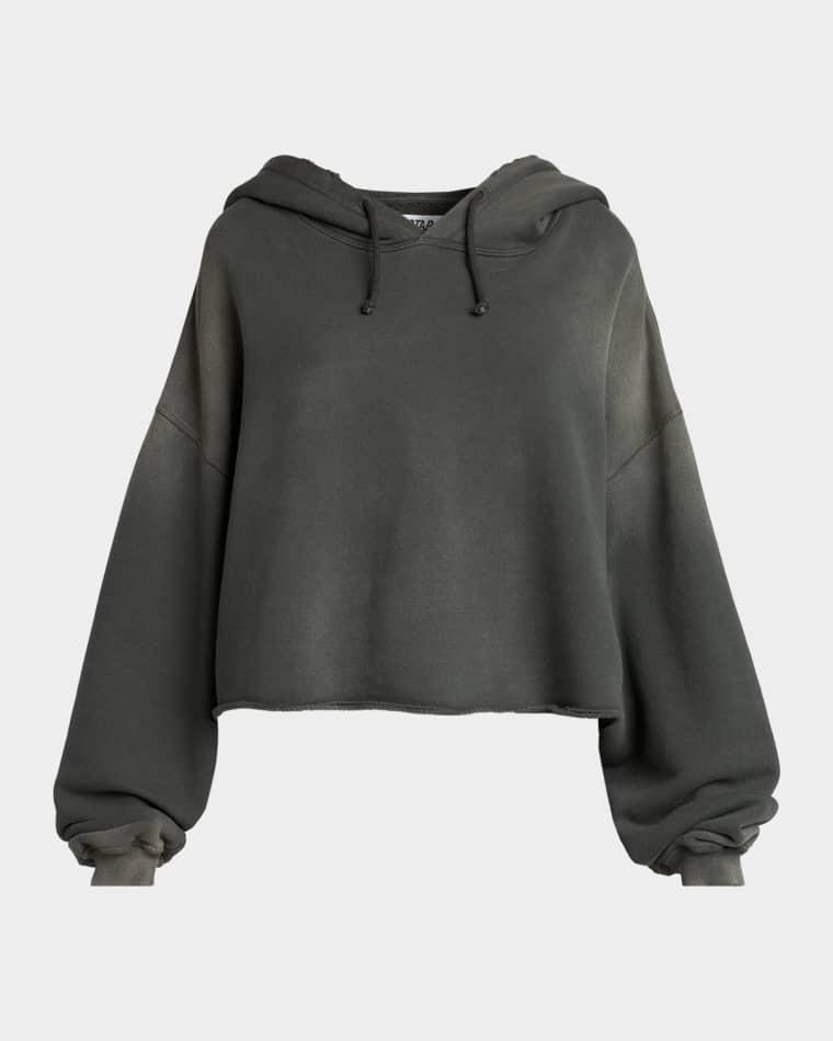 Star Oversized Cropped Hoodie by GOLDEN GOOSE