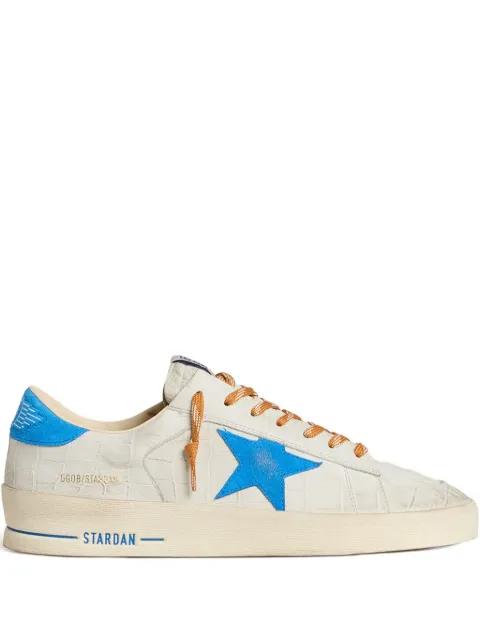 Stardan star-printed crocodile-effect sneakers by GOLDEN GOOSE