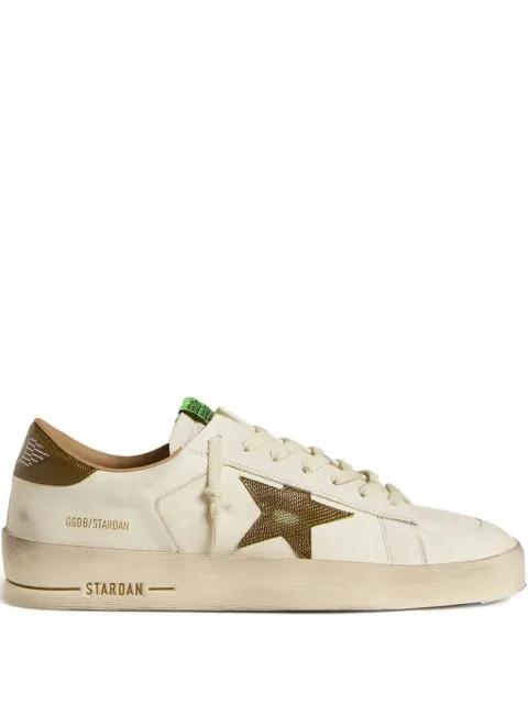 Stardan star-printed leather sneakers by GOLDEN GOOSE