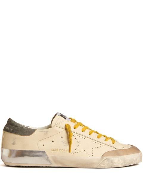 Super-Star Penstar perforated star leather sneakers by GOLDEN GOOSE