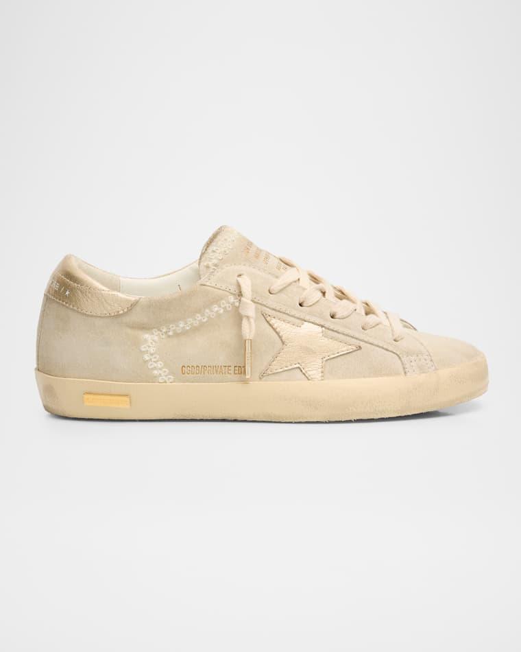Super-Star Suede Metallic Leather Low-Top Sneakers by GOLDEN GOOSE
