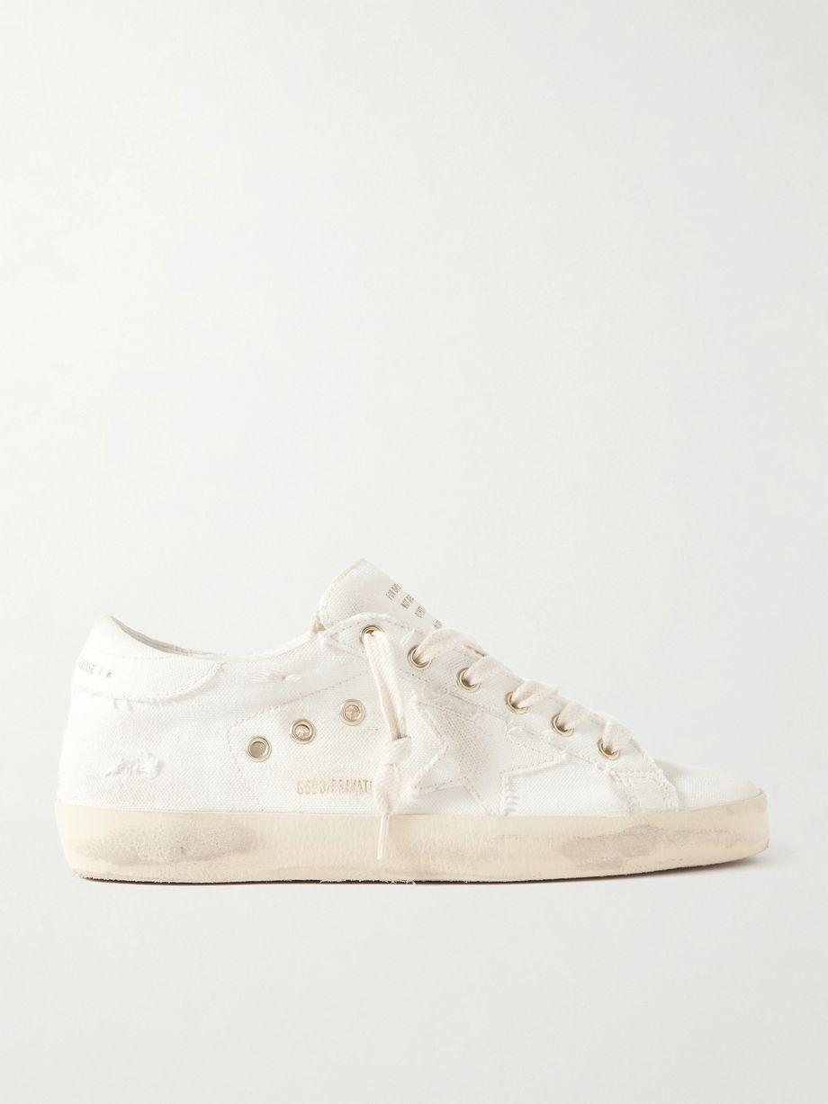 Super-Star distressed canvas sneakers by GOLDEN GOOSE