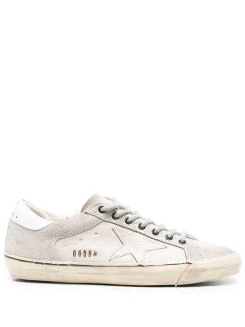 Super-Star distressed leather sneakers by GOLDEN GOOSE