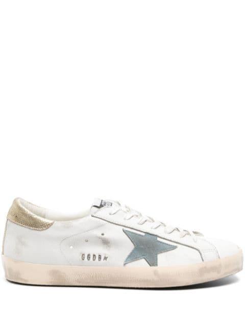 Super Star metallic-trim sneakers by GOLDEN GOOSE