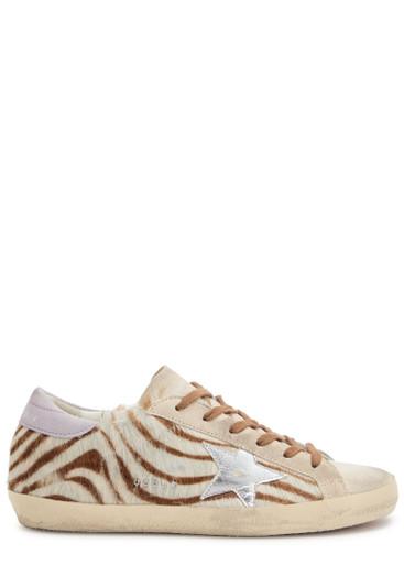 Super-Star zebra-print calf-hair sneakers by GOLDEN GOOSE