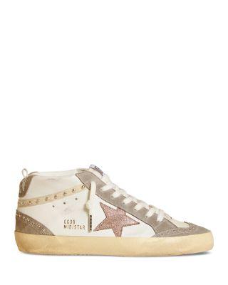 Unisex Mid Star Lace Up Sneakers by GOLDEN GOOSE
