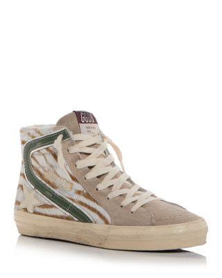 Unisex Slide Calf Hair Sneakers by GOLDEN GOOSE