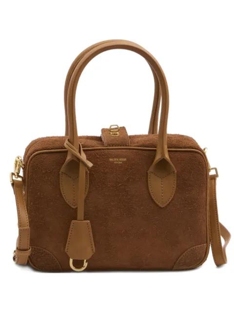 Vita zip-top leather tote bag by GOLDEN GOOSE