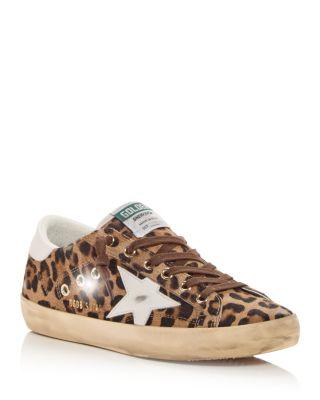 Women's Super-Star Calf Hair Low Top Sneakers by GOLDEN GOOSE