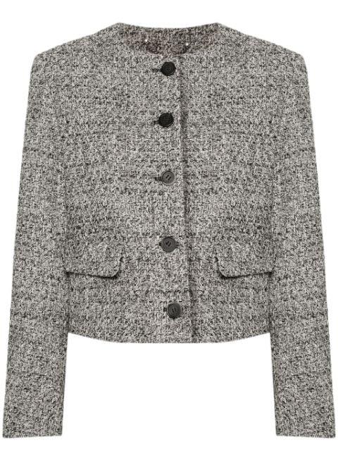 bouclé cropped jacket by GOLDEN GOOSE