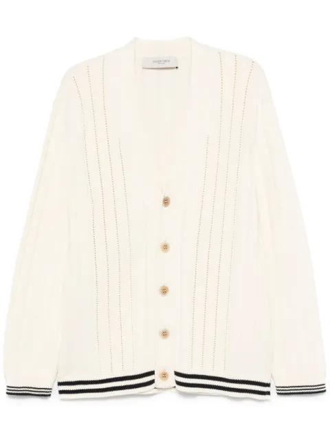 cable-knit cotton cardigan by GOLDEN GOOSE