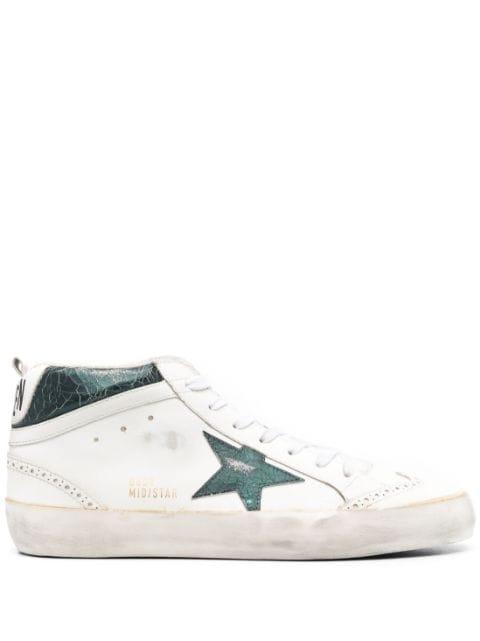 cracked-effect Mid Star sneakers by GOLDEN GOOSE