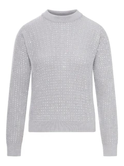 crystal-embellished ribbed sweater by GOLDEN GOOSE