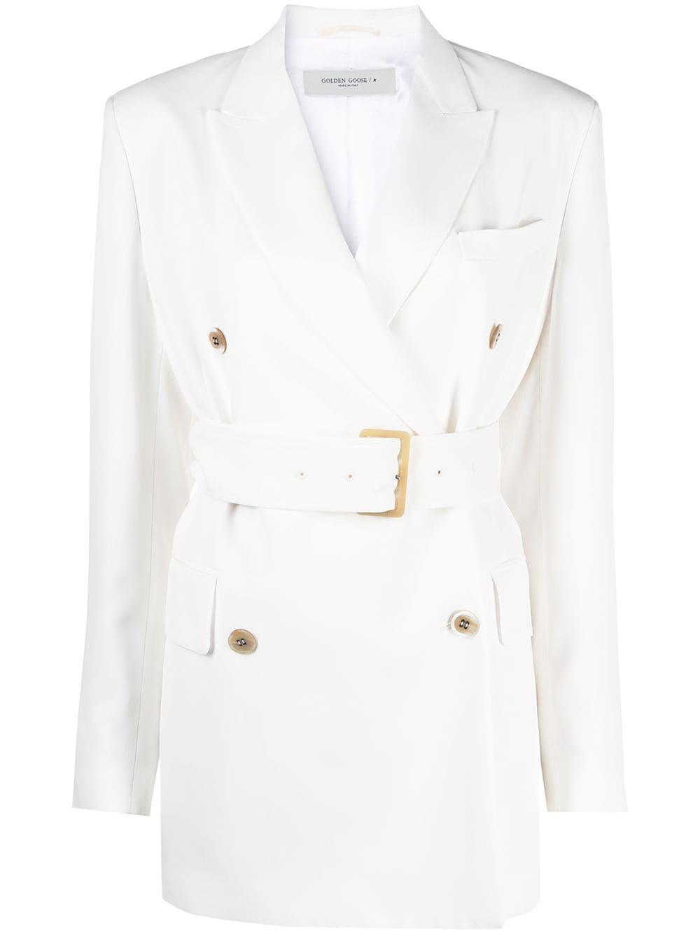 double-breasted belted blazer by GOLDEN GOOSE